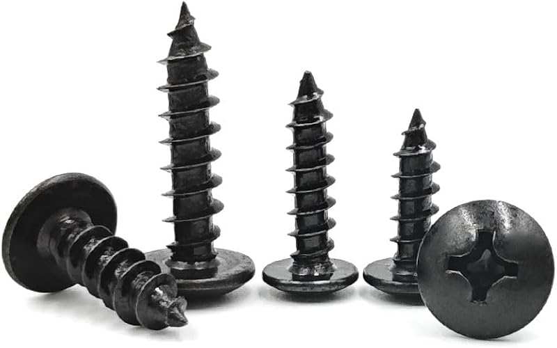 SHUNCHG 20 buc. șuruburi autoforante cu cap bombat cu guler, din oțel carbon, M6 x 20 mm, pentru lemn