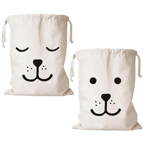 2 Pièces Sac à Linge Sale de Voyage, avec Cordon de Serrage, Lavable et Réutilisable, Grande Capacité (60 x 48 cm)