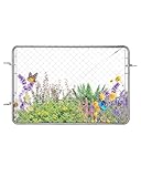 VEVOR Chain Link Fence Gate, 72 x 48 in, Adjustable Chain Link Fence Panel, Fit 2.2-6 ft (W) x 6 ft (H) Garden Fence Gate Opening, Rust-Resistant Galvanized Fencing Gate for Farm, Posts Not Included