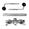 TUOREN Double Tom Holder Double Tom Arm Clamp Stand Adjustable L Rod Ball Tom Drum Mount Bracket for Drum Set Mount Hardware Parts #2