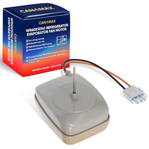 Canamax WR60X10141 WR60X31522 Refrigerator Evaporator Fan Motor - Fits G.E Hotpoint Fridges - Replaces WR60X23584 WR60X10346 WR60X10138 WR60X28783 WR60X10046 PS12741350 AP6977246