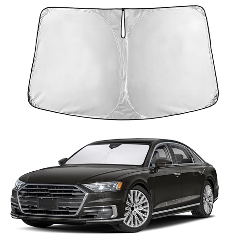 Image of EcoNour Windshield Sunshade Compatible for Audi A8 Model 2019-2024 2025 2026, Sun Visor for Front Windshield & Window Sun Shade Cover, UV Heat Blocker & Protector, Car Accessories