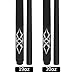 Dysdensa Set of 2 Fiberglass Pool Cue Sticks 19oz 20oz 58inch Black