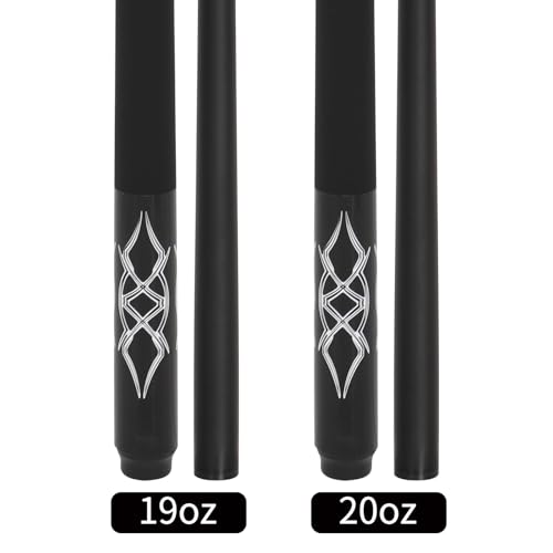 Dysdensa Set of 2 Fiberglass Pool Cue Sticks 19oz 20oz 58inch Black by Dysdensa - Image 2