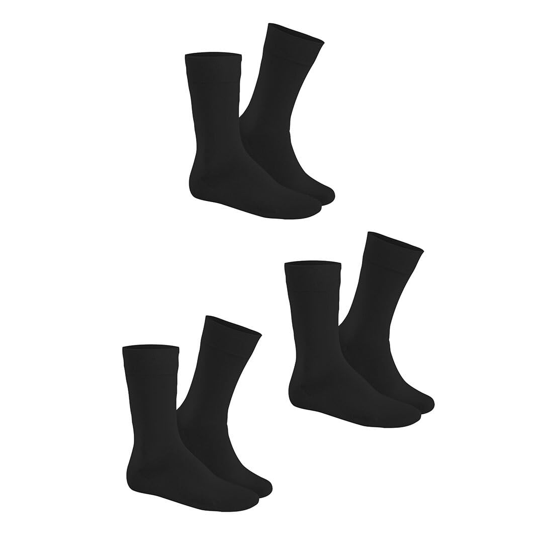 Hudson Simply³ Unisex Socks Pack of 3 Black 43-46, Black 0005, 43-46