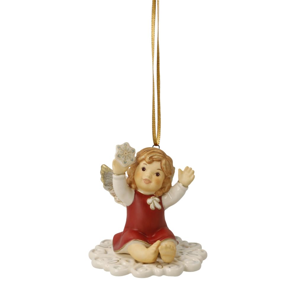 Goebel Angel Figurine My First Day as Guardian Angel Bordeaux Heavenly Messenger Christmas