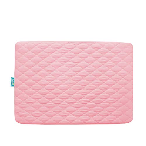 Mattress Pad Cover for Pack n Play, Ultra Soft Waterproof Playard Sheet|Mini Crib Sheet Quilted 39 x 27 fits for Baby Foldable and Playard Mattress, Portable Mini Crib, Pink Mattress Pad Cover for Pack n Play, Ultra Soft Waterproof Playard Sheet|Mini Crib Sheet Quilted 39" x 27" fits for Baby Foldable and Playard Mattress, Portable Mini Crib, Pink