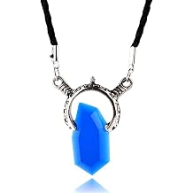 DUNHAO COS Anime Red Crystal Pendant Necklace Amulet Gift for Men and Women Halloween Cosplay Accessory