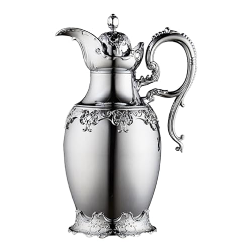 FLCPJGV Café térmico aislado árabe CARAFE URN POTA de VACUMA para COCINA, Plata 20cmx20cm