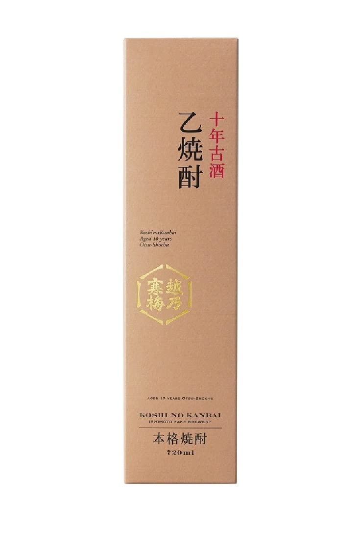 Amazon.co.jp: 越乃寒梅 十年 古酒 乙焼酎 720ml 化粧箱入り : 食品