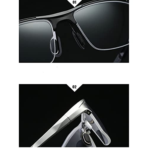 mincl Aluminum Magnesium Multifocal Lens Reading Glasses Men Presbyopia Hyperopia Bifocal Glasses Sun Photochromic Sunglasses NX (Black, 1.5) by mincl - Image 8