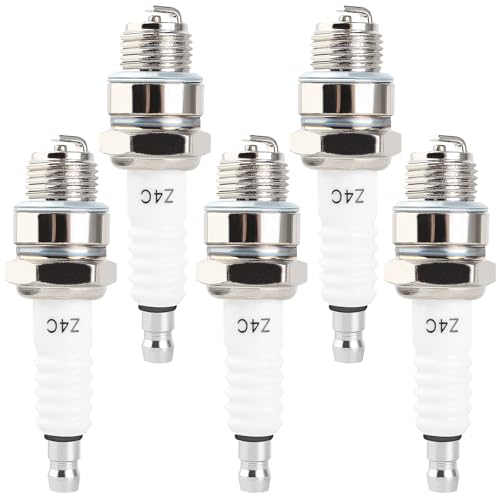QAZAKY 5pcs Spark Plug Z4C for 49cc 50cc 66cc 70cc 80cc 2-Stroke Engine Motorized Bicycle Moped Scooter Yamaha JOG50 90 ZX50 DIO50 Suzuki AG100 QJ50 DX100 AX100 CJ750