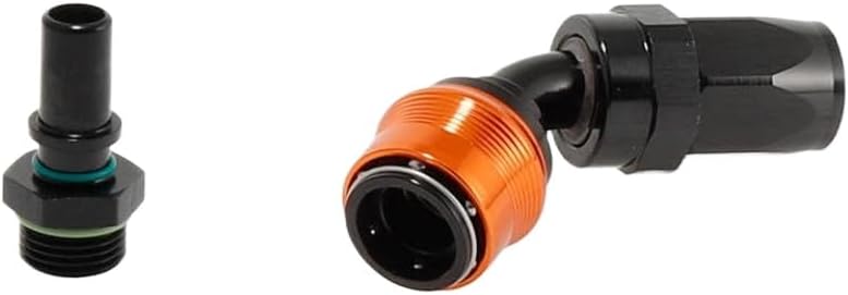 Quick-Release Hose End Fittings Swivel Adapter Connector 0° 45° 90° 180° Compatible with Standard -8AN Hose Systems