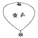 Produktbild Alpenflüstern Trachtenschmuck-Set Trachtenkette und Ohrstecker Strass-Edelweiß klein - Damen-Trachten-Schmuck, Trachtenset Dirndl-Kette und Trachten-Ohrringe antik-Silber-Farben SET031