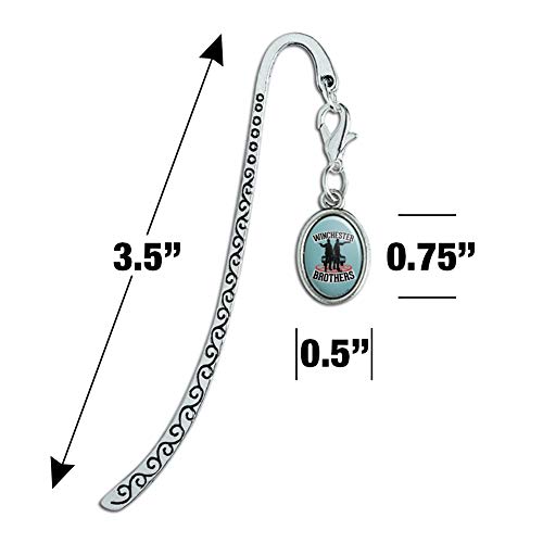 Supernatural Brothers Metal Bookmark Page Marker With Oval Charm #TOP1