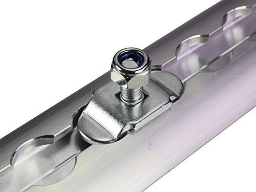 1-20 Stück 15/25 / 30/50 mm Schraubfitting Airlineschiene Fitting Zurrschienen Endbeschlag Airlinescheibe 2 Stück 15 mm – Bild 3