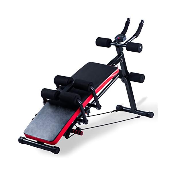KESHWELL-Ab-Workout-MachineCore-Abs-Exercise-Equipment-for-Home-GymAdjustable-Sit-Up-Bench-Strength-Training-Abdominal-CruncherFoldable-Core-Workout-Machine-with-Resistance-BandsLCD-Display KESHWELL Ab Workout Machine,Core Abs Exercise Equipment for Home Gym,Adjustable Sit Up Bench Strength Training Abdominal Cruncher,Foldable Core Workout Machine with Resistance Bands&LCD Display