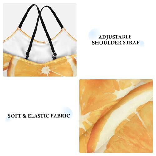 KLL Orange Slice Girl 1 Piece Bathing Suit Summer Swimming Suits Adjustable Strap UPF 50+3