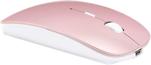 Miniatura 10 de Ratón inalámbrico Bluetooth recargable para MacBook Pro, ratón inalámbrico Bluetooth para ordenador y portátil, Plateado