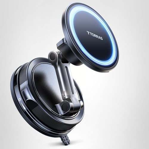 TORRAS 2026 Magnetic Dashboard Car Mount (24 Magnets, Suction-Cup) — view 9