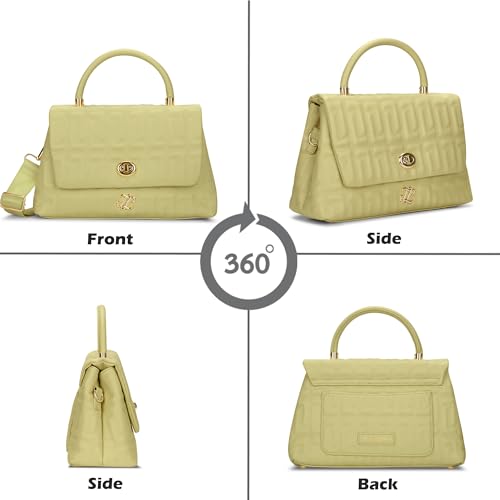 Image of Lavie Signature Women's Quilt Marco Flap Satchel Handbag | Satchel Bag For Work | Ladies Purse | Stylish Shoulder Bag | Gift For Women
