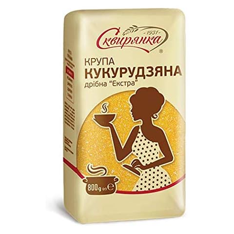 Skvira Corn Grits Small Extra GMO Free Polenta 800 g / 28.22 Oz Product of Ukraine (2 Pack) Cover