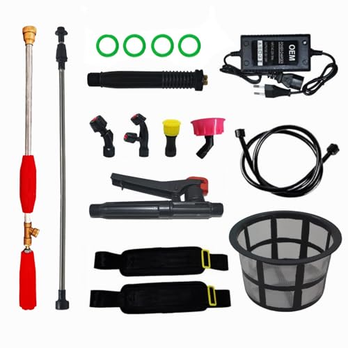 Image of OEM Battery Sprayer Spares Part Kit with Charger(Universal for All Model) (Nozzle Belt Lance Kit) Sanitizing Machine Spare kit with 1.8A Charger