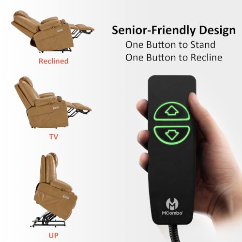 Image of MCombo Power Lift Recliner Chair for Elderly, Heat and Massage 7040(Medium)