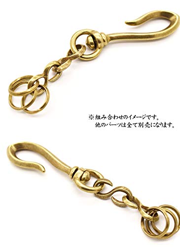 真鍮無垢　ウォレットチェーン　Sカン　金　brass 極 真鍮無垢 ウォレットチェーン Sカン 金 brass 極