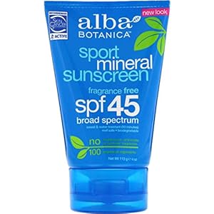 Alba Botanica Sheer Mineral Sunscreen Lotion, Broad Spectrum SPF 50, Fragrance Free, 3 fl oz (Packaging May Vary)