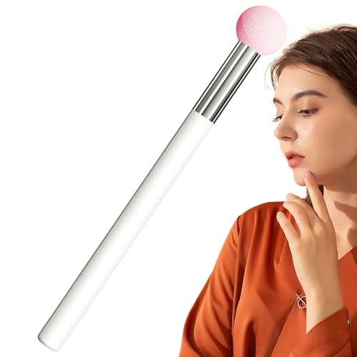 Brocha de esponja para maquillaje de setas – Herramienta de maquillaje sintético de madera | Brocha de esponja de 12,5 cm para base de maquillaje y corrector | El cepillo suave y flexible proporciona