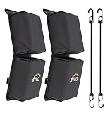 ZPO Boat Fender, Boat Bumpers for Docking, 2 Pack Boat Fenders with 2 Elastic Cords for Jet Ski, Black,10 x 4 x 2.3 inch