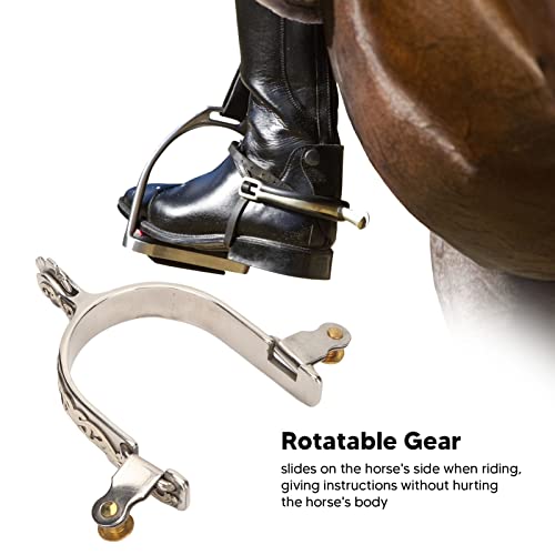 2 Peças de Esporas de Cavalo Em Aço Inoxidável EsporasCowboys 70 X 90 Mm Esporas de Botas de Cavalo