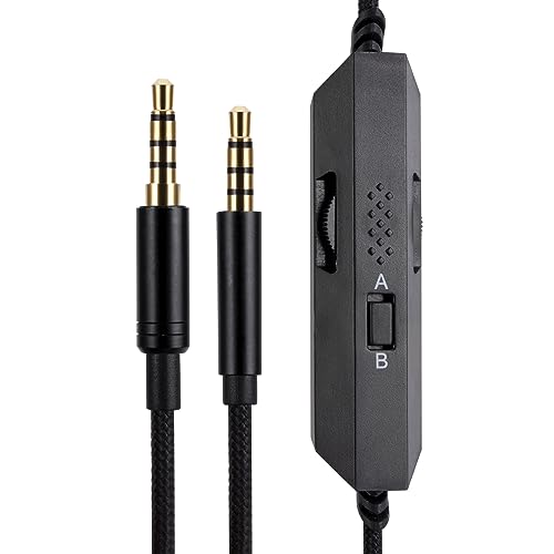 G PRO X G233 G433 G PRO Ersatzkabel, kompatibel mit Logitech G PRO X G233 G433 G PRO Gaming-Headset, Inline-Stummschaltung, Lautstärkeregler mit Mikrofon, Kopfhörer-Audio-Verlängerungskabel