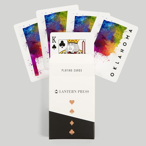 Lantern Press Baraja de Poker Acuarela Oklahoma 52 Cartas miniatura 6