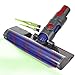 Italdos Brosse Rotative Motorisée Électrique Turbo compatible pour Dyson V7 V8 V10 V 11 V15 Dégagement Rapide avec Rouleau Souple pour Sol dur, Parquet Brosse avec Lumière Laser
