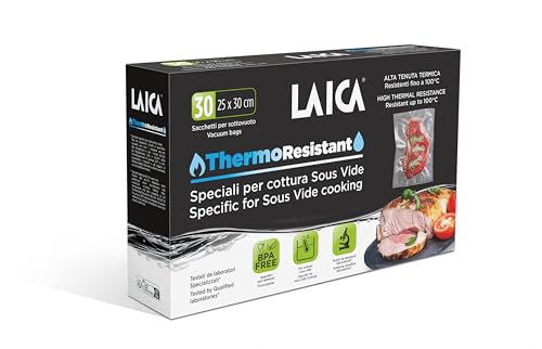 Laica TR1000 Sacchetti Sottovuoto per Cottura Sous Vide e Conservazione Alimenti, Plastica