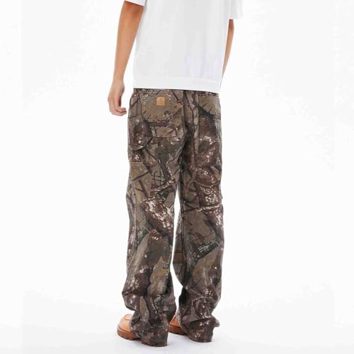 Men's Camouflage Pants Gothic Hip-hop Workwear Pants Straight Leg Loose Casual Pants y2k Pants Men's Style3