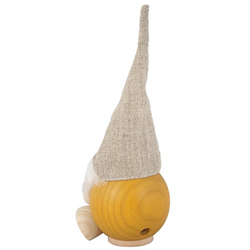 Uomo fumante Nano del Bosco colore giallo, 19 cm