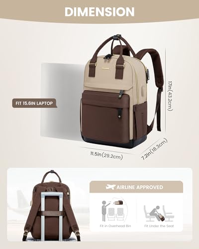 Image of LOVEVOOK Laptop Backpack for Women Girls, 15.6 Inch Waterproof Computer Backpack Student School Cute Bookbag Computer Bag