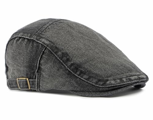 Image of Cotton Newsboy Cap,Breathable Ivy Gatsby Cabbie Beret Hat for Men's Women Driving Hunting Golf