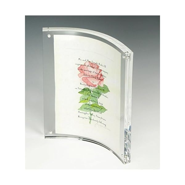 Displays2go Rahmenlose Acryl Fotorahmen mit geschwungenen Design, für, 4 von 6, 24 Stück – Bild 3