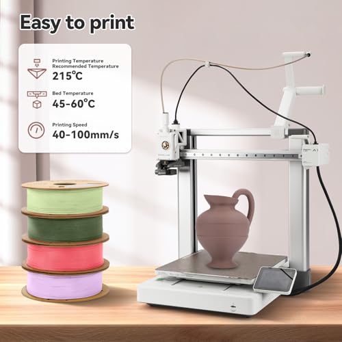Image of 3DHoJor Matte PLA Filament 1.75mm, Upgrade 1kg Cardboard Spool PLA Filament 1.75 PLA 3D Printing Filament, Print with Most 3D Printers Using 3D Filament-Brown