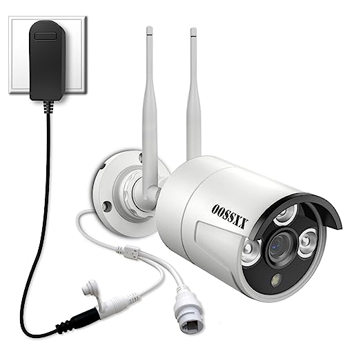 未使用 oossxx 防犯カメラ カメラ2台 300万画素 ワイヤレス防犯カメラ セット 2台 1TB HDD内蔵 AI人体