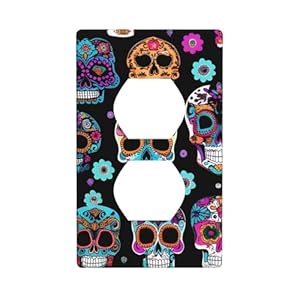 Yyoretp Schalterblende mit Zuckerschädel CMB001