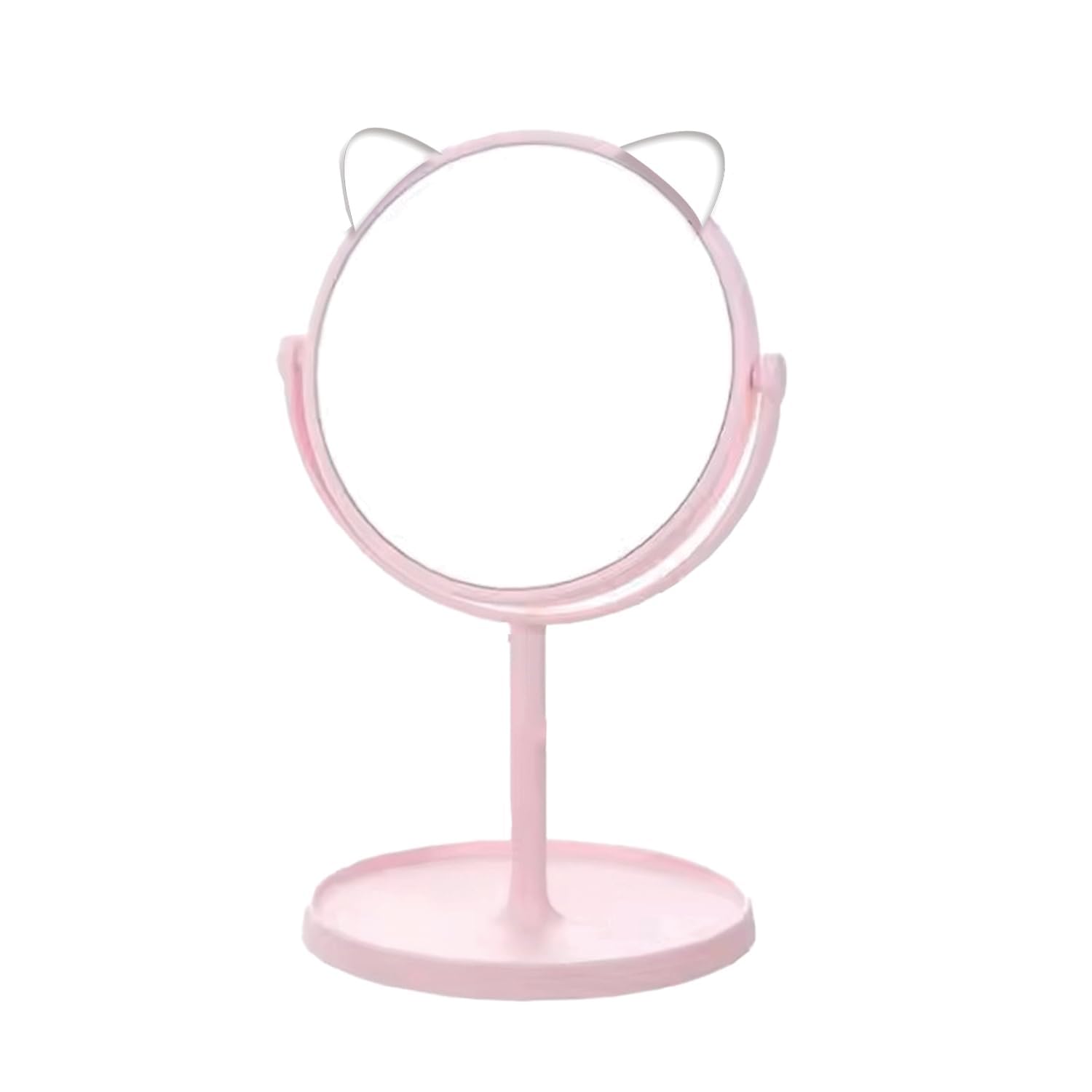 Table Makeup Mirror with Stand - Small Vanity Portable Foldable Travel Mirror for Face, Make Up, Desk, Shaving, Hostel, Ergonomic Design (Random Colors) (MN03)