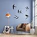 ESTART Birds Metal Wall Decor, 5 Pcs Black Birds Metal Wall Art Outdoor Hanging Decorative Bird Wall Sculpture for Home Kitchen Patio Bedroom Living Room Bathroom Garden