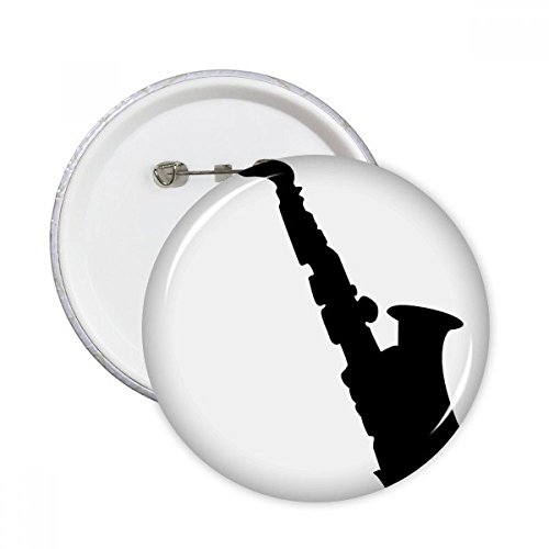 Broche ronde Saxe musique classique badge bouton multicolore taille M pour vêtements