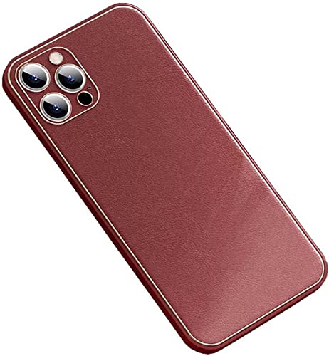 Étui iPhone 13 Pro Max fin anti-choc protection intégrale de caméra en cuir anti-trace de doigt