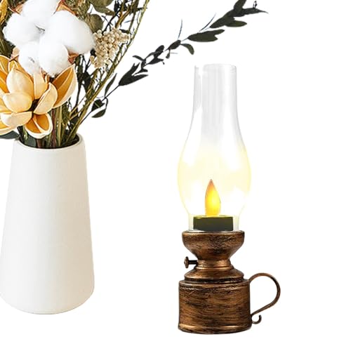 Lámpara De Petróleo Sin Llama - Lámparas De Noche Para | Lámpara De Aceite Eléctrica, Lámpara De Mesa Decorativa LED, Luz De Noche De Noche Para Decoración De Mesa De Interior